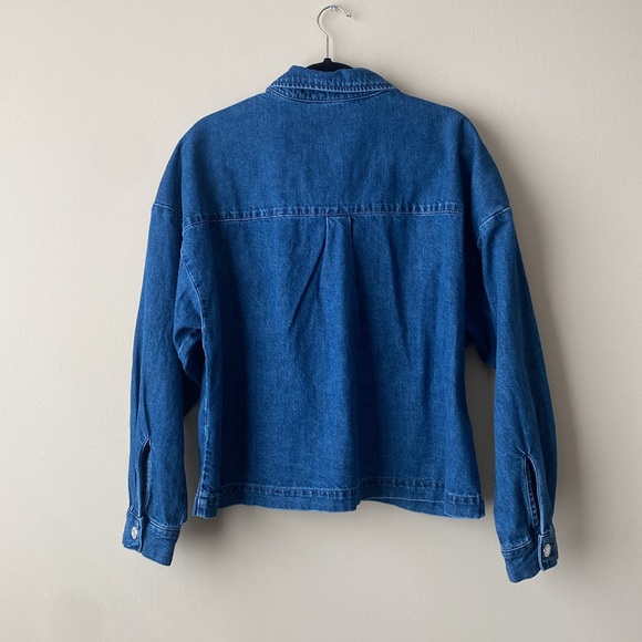 Frank and Oak The Denim Overshirt Shacket Button Up Shirt Jean Jacket size Large - Picture 4 of 7